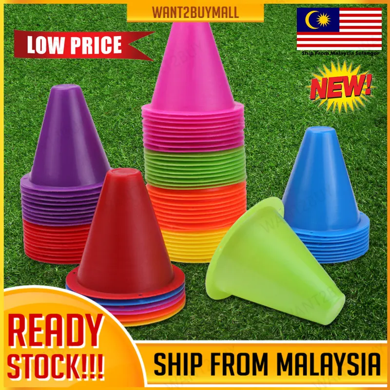 🇲🇾 8cm Sports Football Soccer Roller Skating Skate Pile Marker Cup Cone Speed Training Taekwondo Speed Agility Equipment