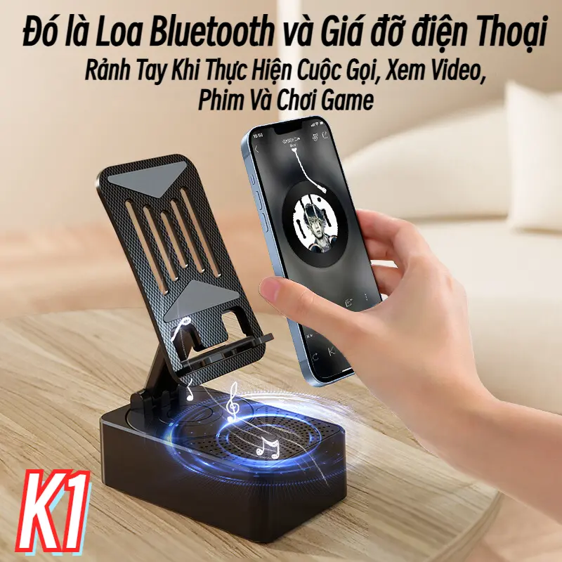 Loa Bluetooth K1, Đa Năng, Có Giá Chân Đế Và Bluetooth, Sạc Dự Phòng 1