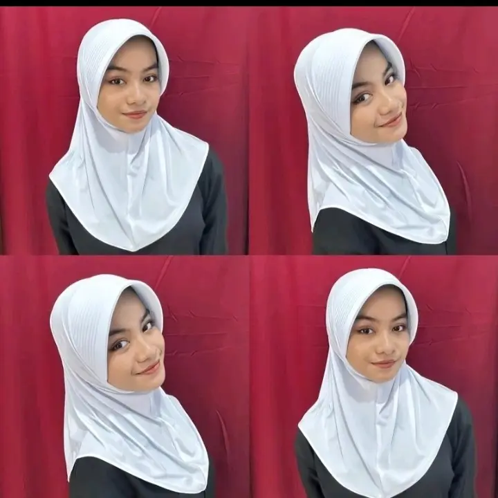 HIJAB SPORT PET TEBAL UKURAN M/ NUTUP DADA/ JILBAB SEKOLAH Nyaman Muslim