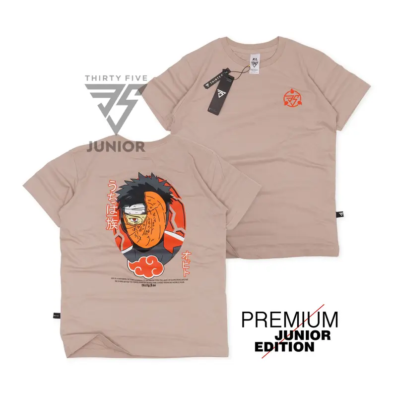 kaos distro anak laki-laki umur 9-16 tahun anime one piece warna cream bahan cotton combed 30s Fashion 2