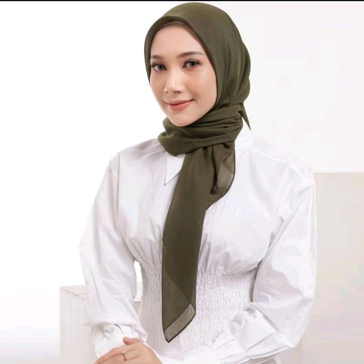 Hijab segi empat Bela SQuare poly cotton Anti Letoy 2