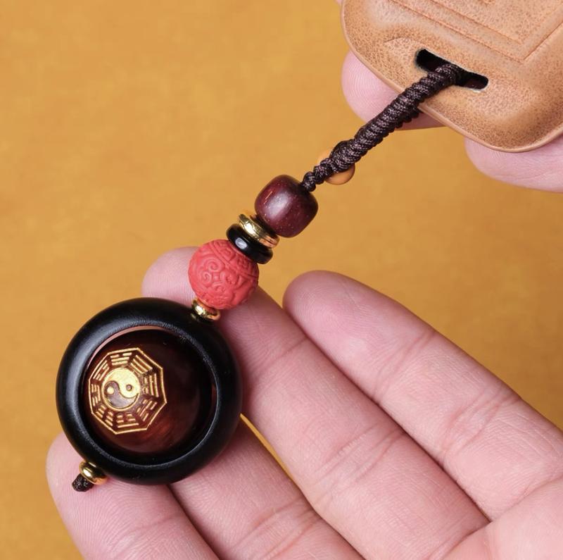 Product Introduction of New Chinese style ebony Bagua hanging ornament pendant 30 * 30mm 0