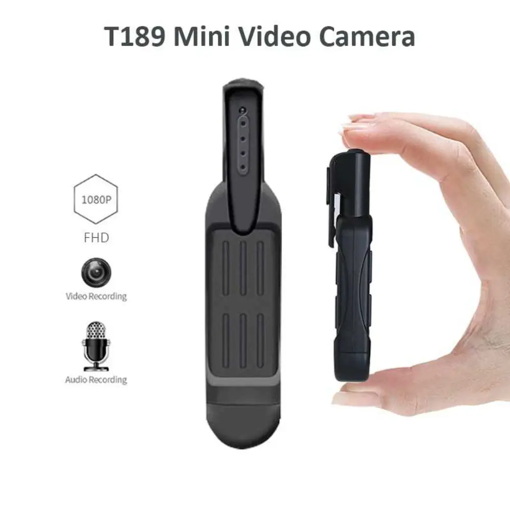 CCTV Kamera Pengintai Spy Camera Bentuk Pulpen Clip 1080P Plastik Jam
