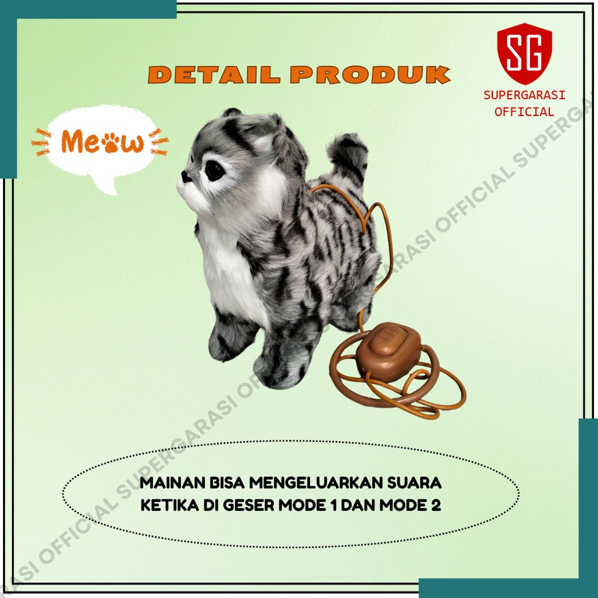 Boneka walking cat kucing berjalan dancing bisa bergerak dan suara mainan anak