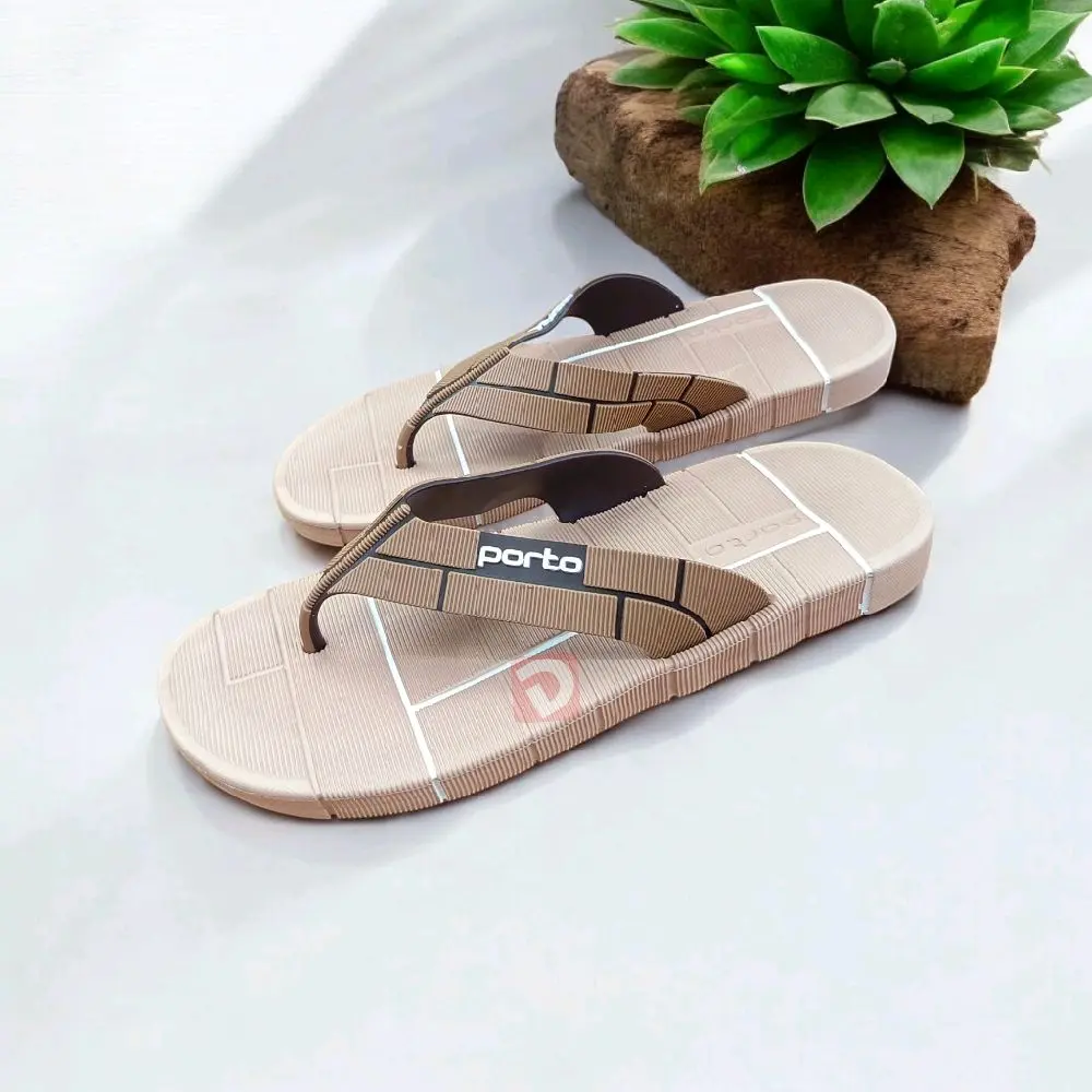 Sandal Jepit Elegan Porto 1034M Empuk  Karet Pria Sendal