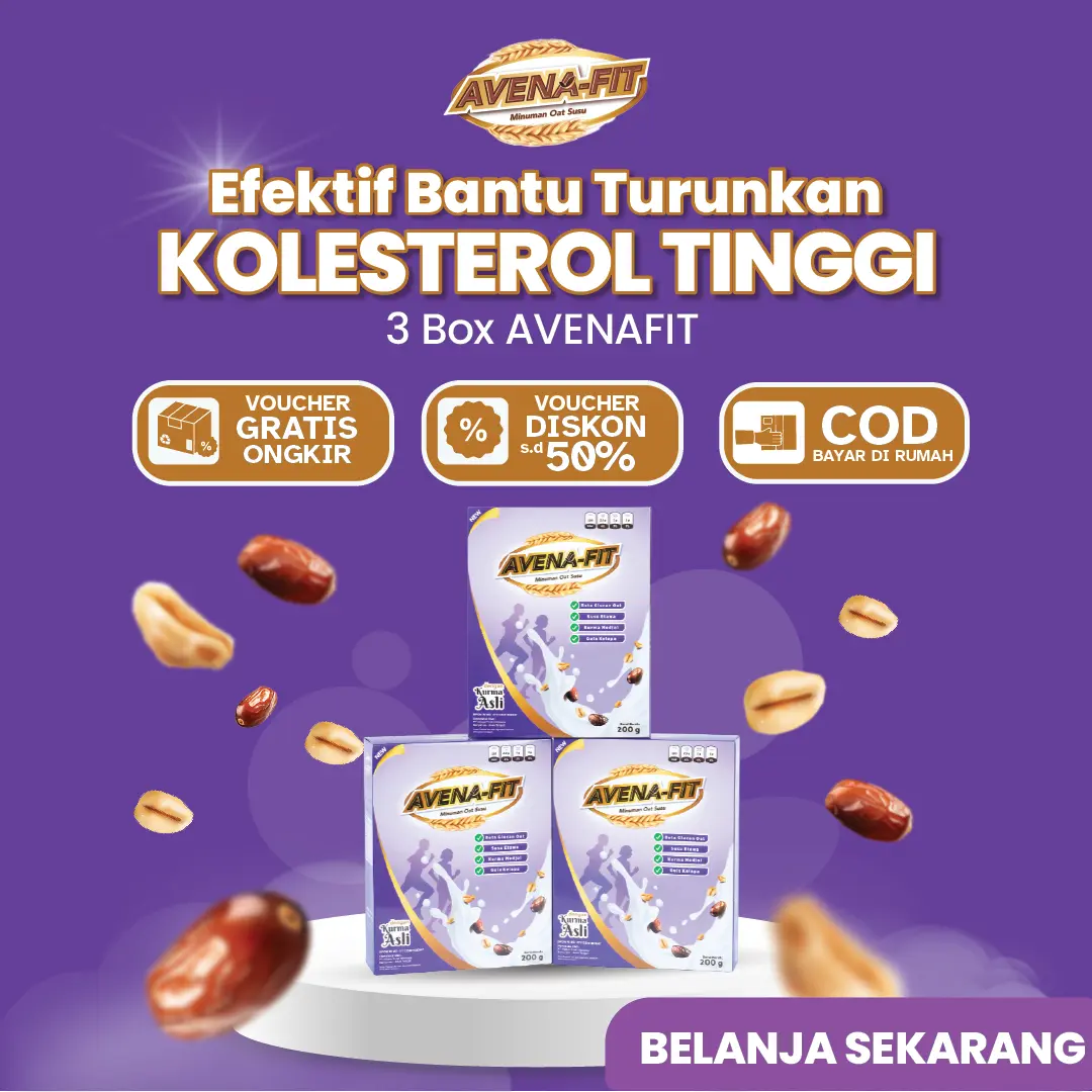 AVENAFIT Minuman Oat Susu Untuk Sarapan & Turunkan Kolesterol [3 Box] | Makanan Sarapan Sehat | Food Food Oatmeal Cereal Makanan Instan