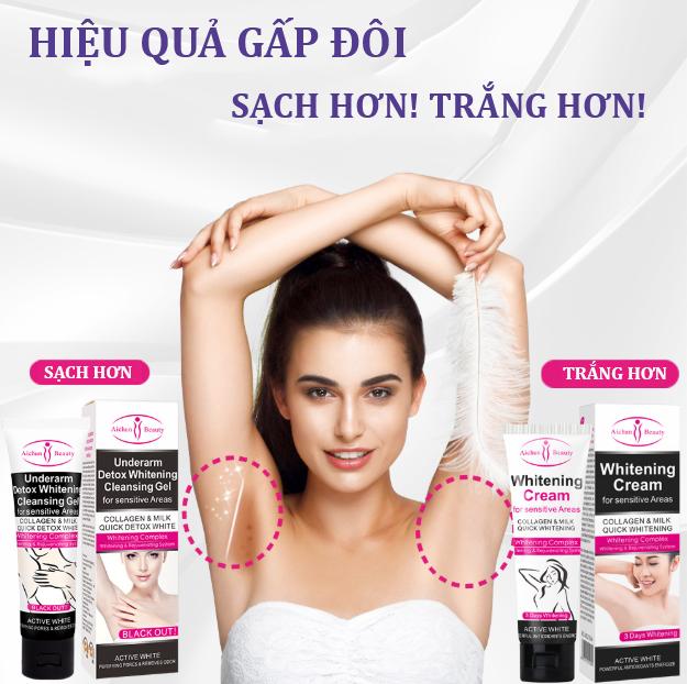 Kem Dưỡng Trắng Underarm Detox Whitening, Giúp Giảm Thâm Và Làm Trắng Vùng Nách, Bẹn, Đầu Gối