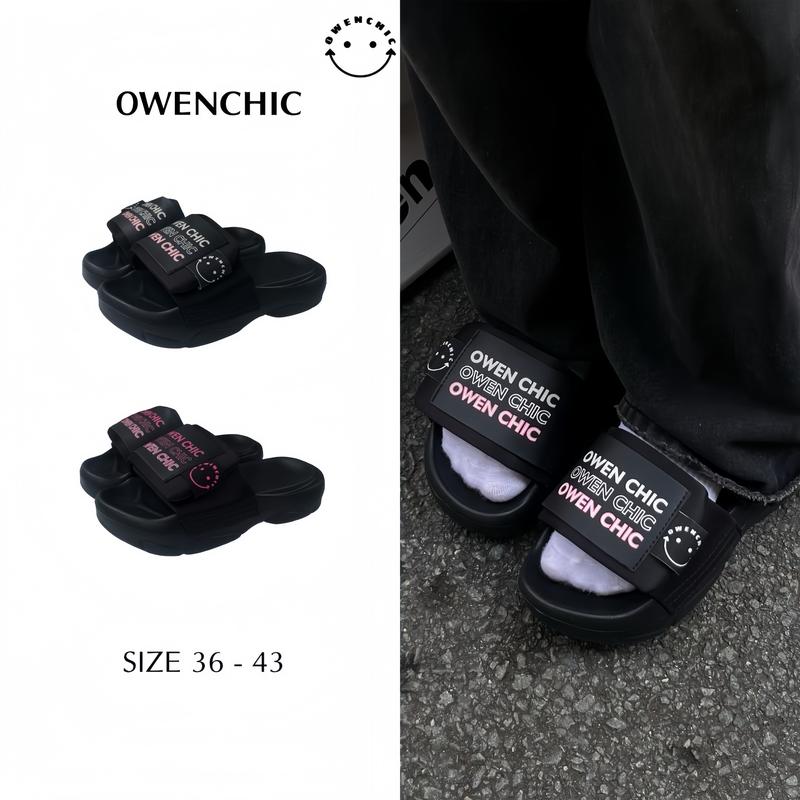 Dép Owenchic Quai Dán Lót Bông Nam Nữ Đế Cao Êm Chân Kèm Hộp - Bảo Hành - hỗ trợ đổi size OWC8 Owenchic Slipper