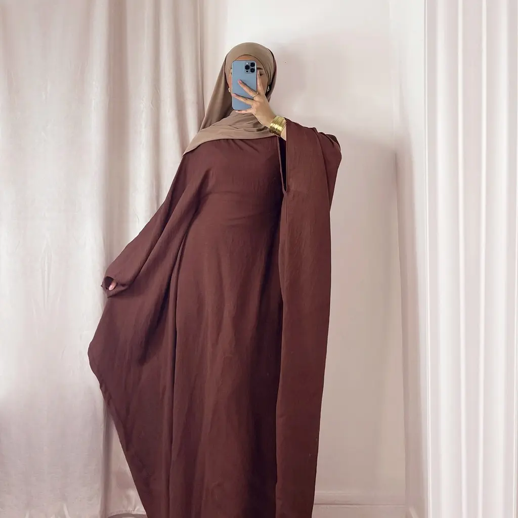 Ramadan Dubai Cardigan Abaya Bat Sleeve maxi dress Islam Arab robe Women Wea Abaya Cloak Muslim who dress Muslimah Fas.hion Malaysia jubah by