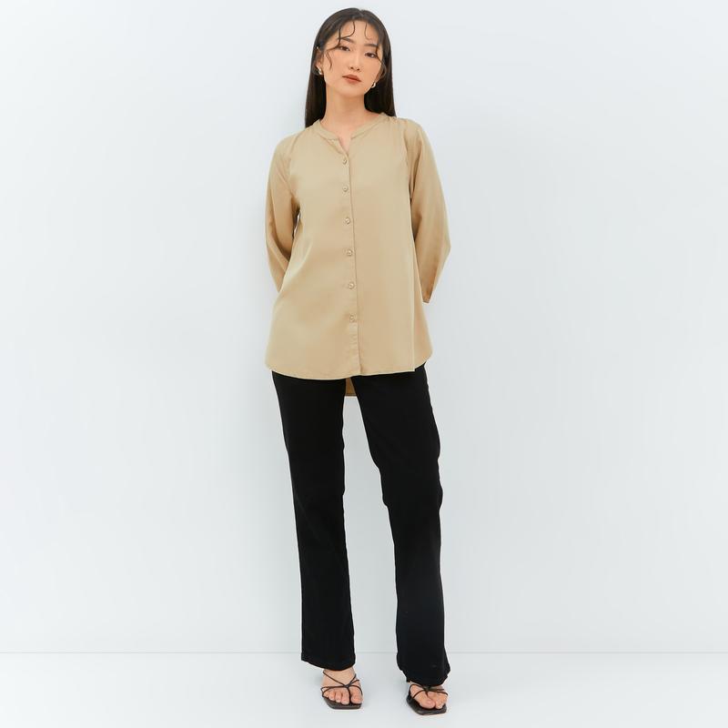 Geela Official - Zendaya Khaki Blouse (G.13106) - Blouse Wanita 3