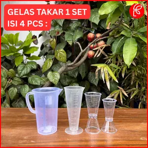GELAS TAKAR | GELAS UKUR 1 SET ISI 4 ITEM