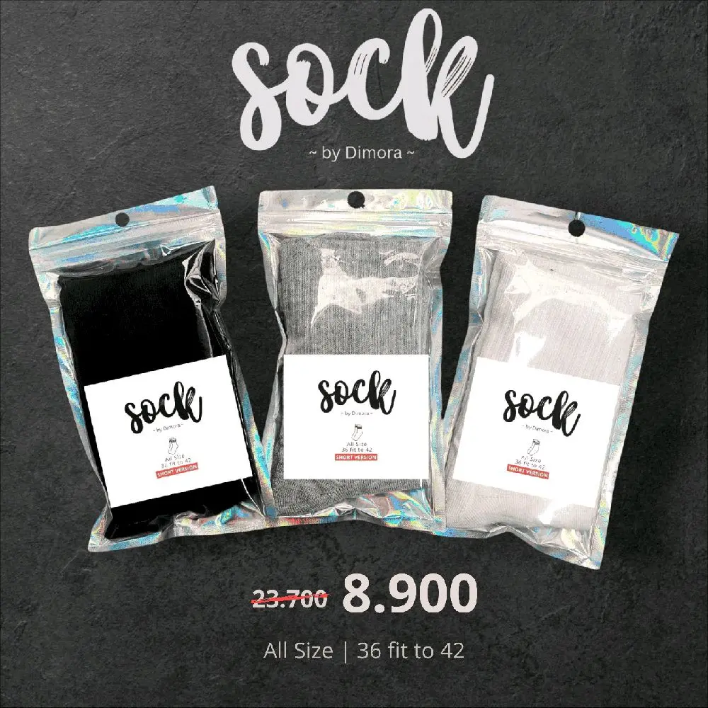 Kaos Kaki Katun Pendek Polos Cewek & Cowok Ukuran 36 - 42