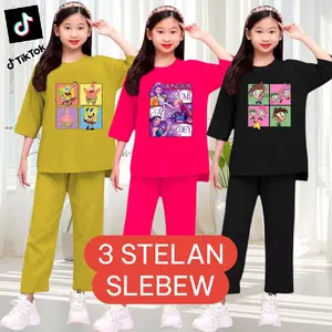 Setelan Paket 3 slebew celana panjang tema RENDEM