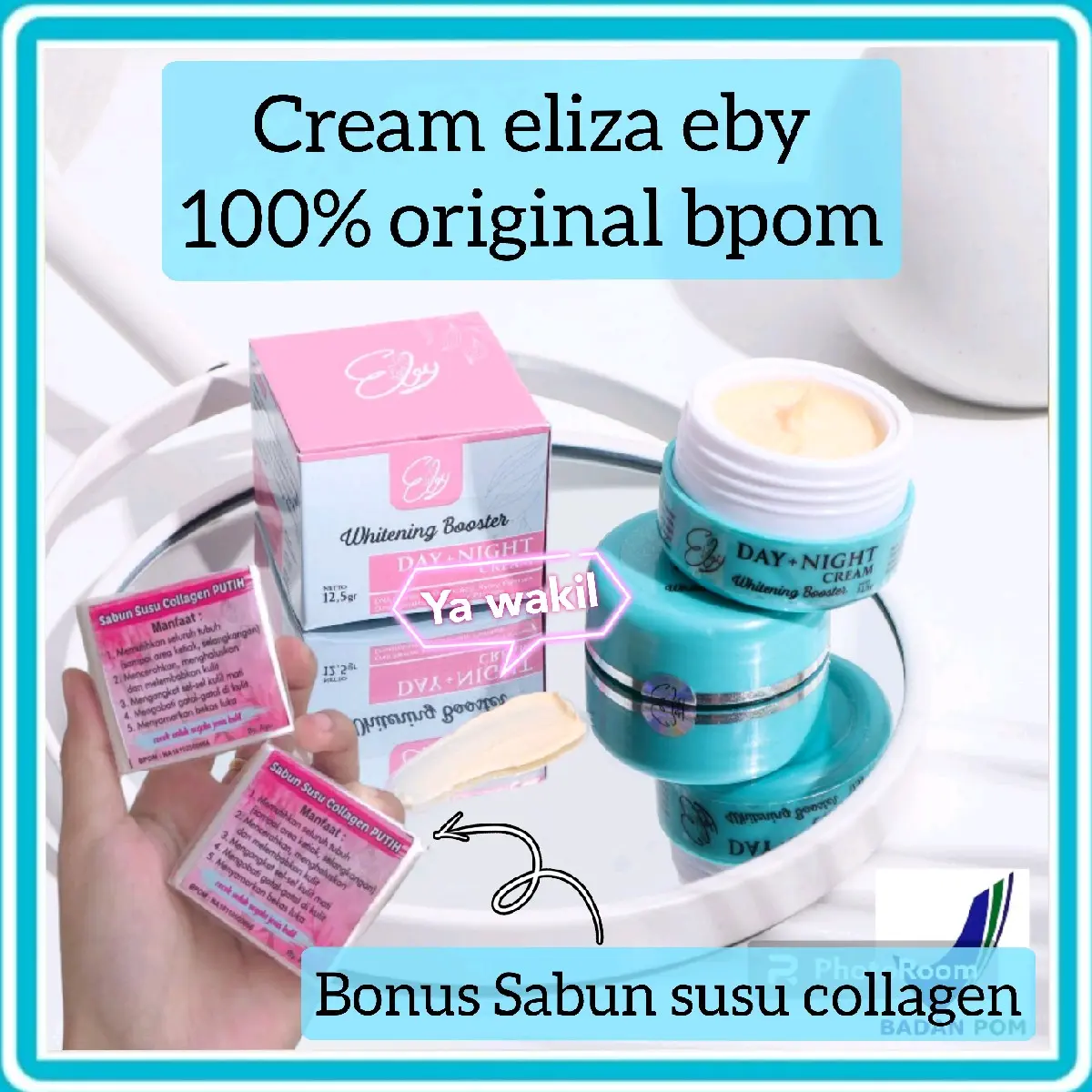 02 Cream eliza beauty 100% Original eliza beauty cream siang malem Mencerahkan Perawatan Wajah Pelembab Pencerah