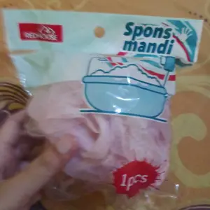 Spons Busa Mandi Shower Puff Spons Lembut Tebal Anti Kuman