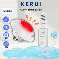 Gambar KERUI Alarm Rumah Strobe Sirine Wireless Indoor Alarm Sensor Banjir Waterproof - 1 Sensor dari KERUI Official Store Kab. Bekasi 1 Tokopedia