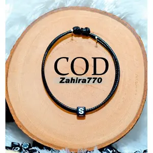 GELANG INISIAL anti air (A-Z) COSTUM 1 HURUF ( anti air)