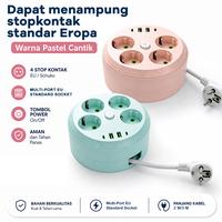 Gambar [Garansi dua tahun] VOKSEL CABLE 2500W Soket Listrik Bundar Standar Eropa 8in1 Power Strip Power Socket 4 Soket + 2 USB + 2 Type-C Kabel 2m Dapat Ditarik, Bahan Tahan Api - Hitam 3Soket+3USB 2m dari KOPIFUDI20SHOP Kota Administrasi Jakarta Barat 3 Tokopedia