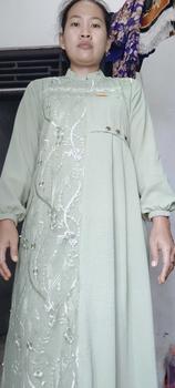 Product Review of Sania Dress by Mikhayla.Collection Swaroski Crinkle Sutra Pesta Remaja Wanita Muslim Airflow Kondangan Mewah Lebaran from N**h 0