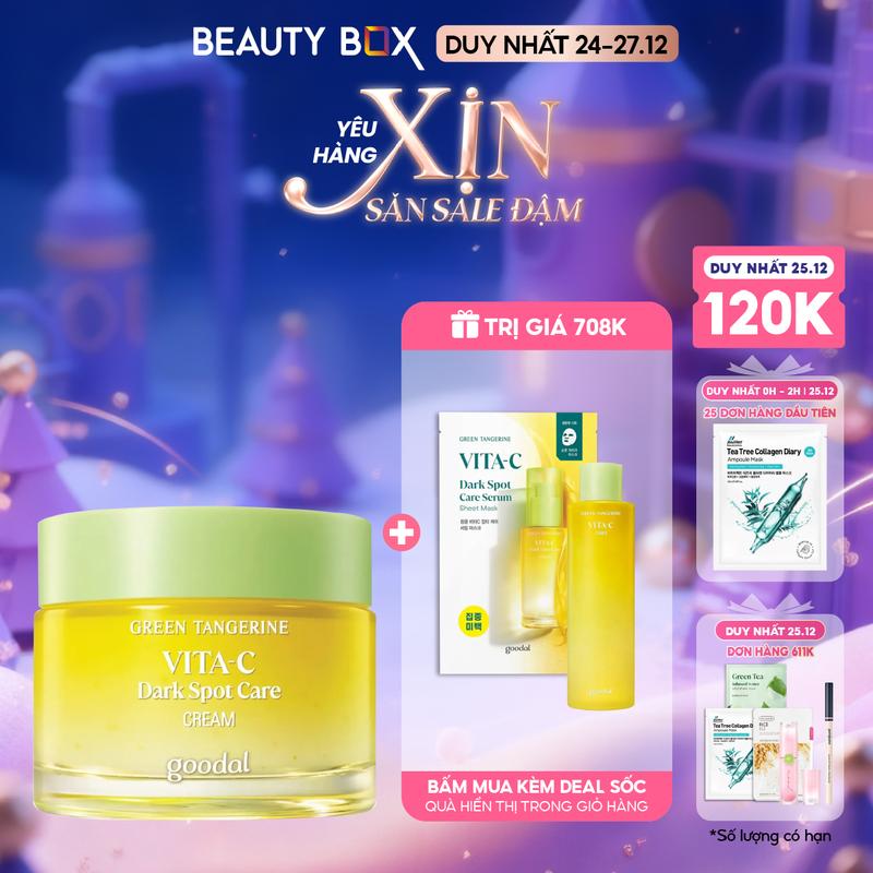  Kem Dưỡng Vitamin C Làm Đều Màu Da Goodal Green Tangerine Vita C Dark Spot Care Cream 50ml 