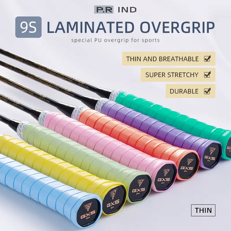 P.R IND 9S OVERGRIP 0.6mm (10 PCS) (Purui) Badminton
