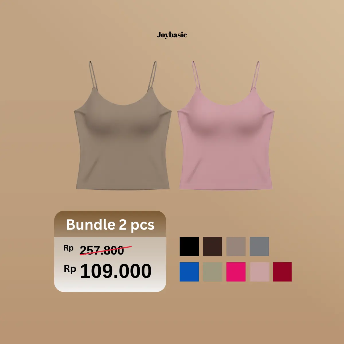 PAKET 2【Coffee+Baby pink】