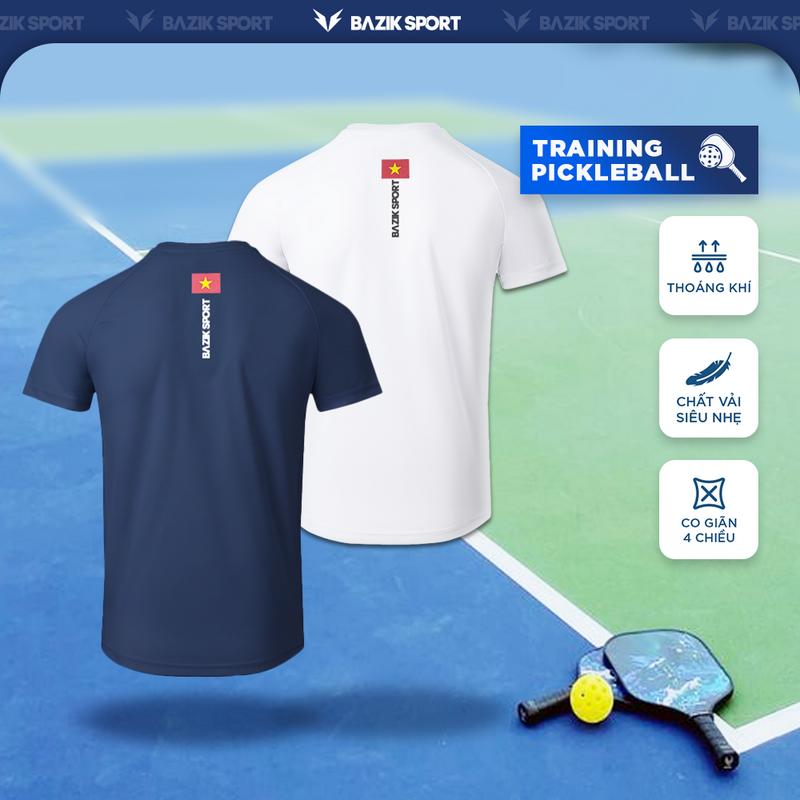  Áo Thể Thao Nam BAZIK Training Pickleball Mềm mịn Thoáng khí Vận Động Thoải Mái - A38 