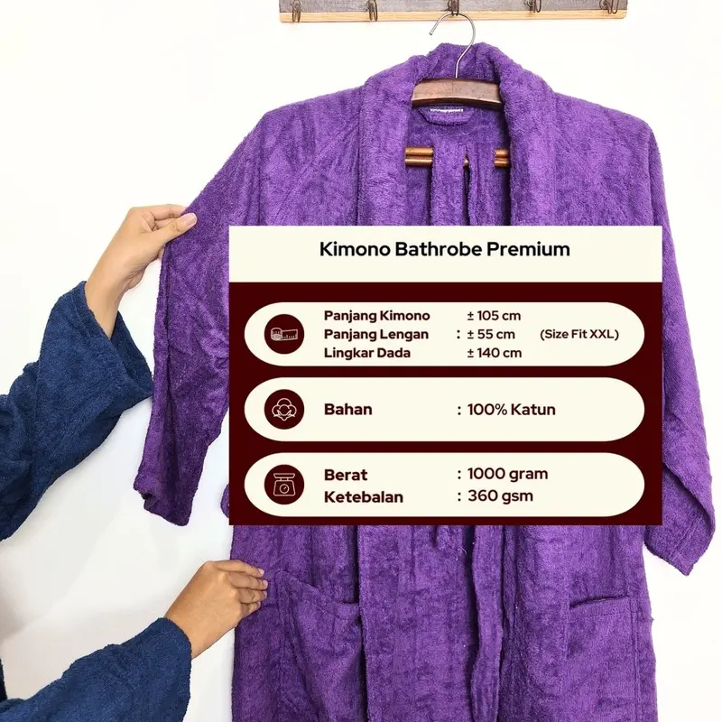 Handuk Kimono Wanita Rudolf Hotel Premium All Size -ABU | VARIAN Dress 7