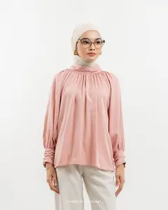 Orimoza Drapir Blouse Turtle Neck Rayon Twill Premium