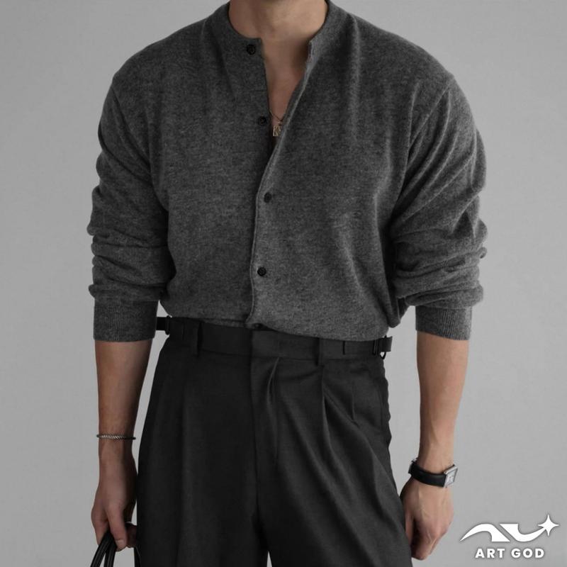 Áo Cardigan Nam Dài Tay Chất Vải Len Tăm Cao Cấp Form Regular Fit ARTGOD HMK02