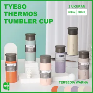TYESO TS-8729 TS-8730 350ml 500ml Tumbler Botol Minum Air Thermos Portable Travel Size Tahan Panas 12jam Tahan Dingin 24 Jam Original Resmi Stainless