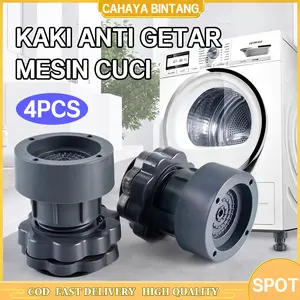 4PCS Alas Kaki Mesin Cuci Dapat Disesuaikan Anti Slip dan Anti Getaran / Bantalan Peninggi dan Peredam Getaran Serbaguna untuk Kulkas Meja Lemari / Bantalan Karet Anti Getaran Kaki Meja
