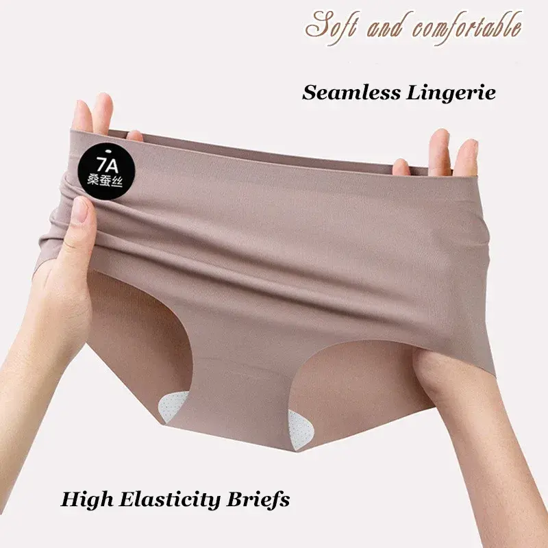 Đồ Lót Nữ, Cạp Thường, Chất Liệu Lụa Mịn, Thoải Mái, Thích Hợp Cho Bé Gái Và Phụ Nữ, Chủ Nghĩa Tối Giản Đơn Giản, Chất Lượng Cao Cấp, Đường May Thoải Mái, Không Đường May, Thoáng Khí, Lớp 7A, Thích Hợp Để May Đồ Lót Women Màu Đen 0