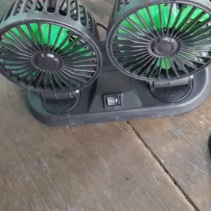 [HJS] Kipas Angin Mobil 12-24V 2 Kepala Dingin AC Truk 360°