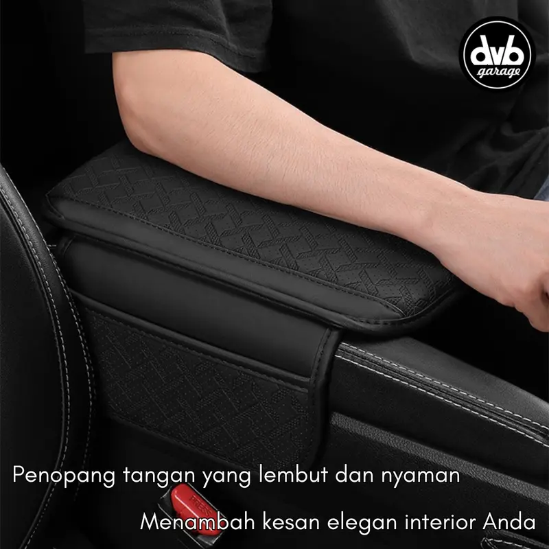ARMREST COVER KONSOL BOX TENGAH HIGH GRADE LEATHER ARM REST KULIT CONSOLE ORGANIZER 2