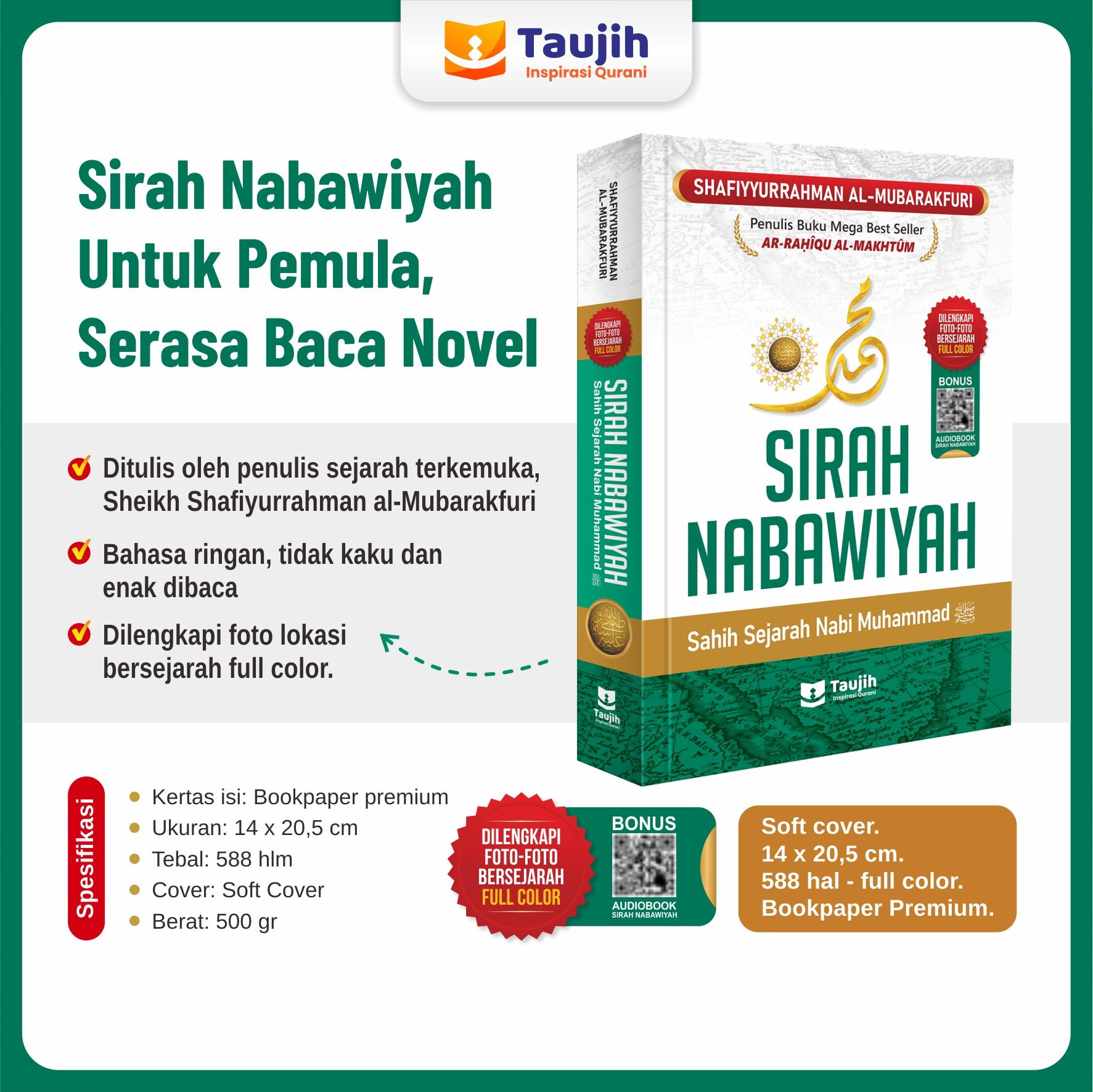 Taujih Buku Sejarah Islam Sirah Nabawiyah Asli sirah nabawiyah original Sahih Nabi Muhammad Alquran alma esbeye sirah nabawiyah Ilustrasi Gambar Bersejarah Nurul Yaqin Mushaf Cover Soft Binding
