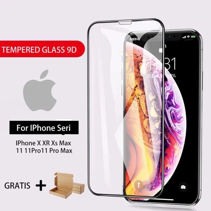 TEMPERED GLASS IPHONE ALL MODEL ANTI GORES KACA BENING TERLARIS