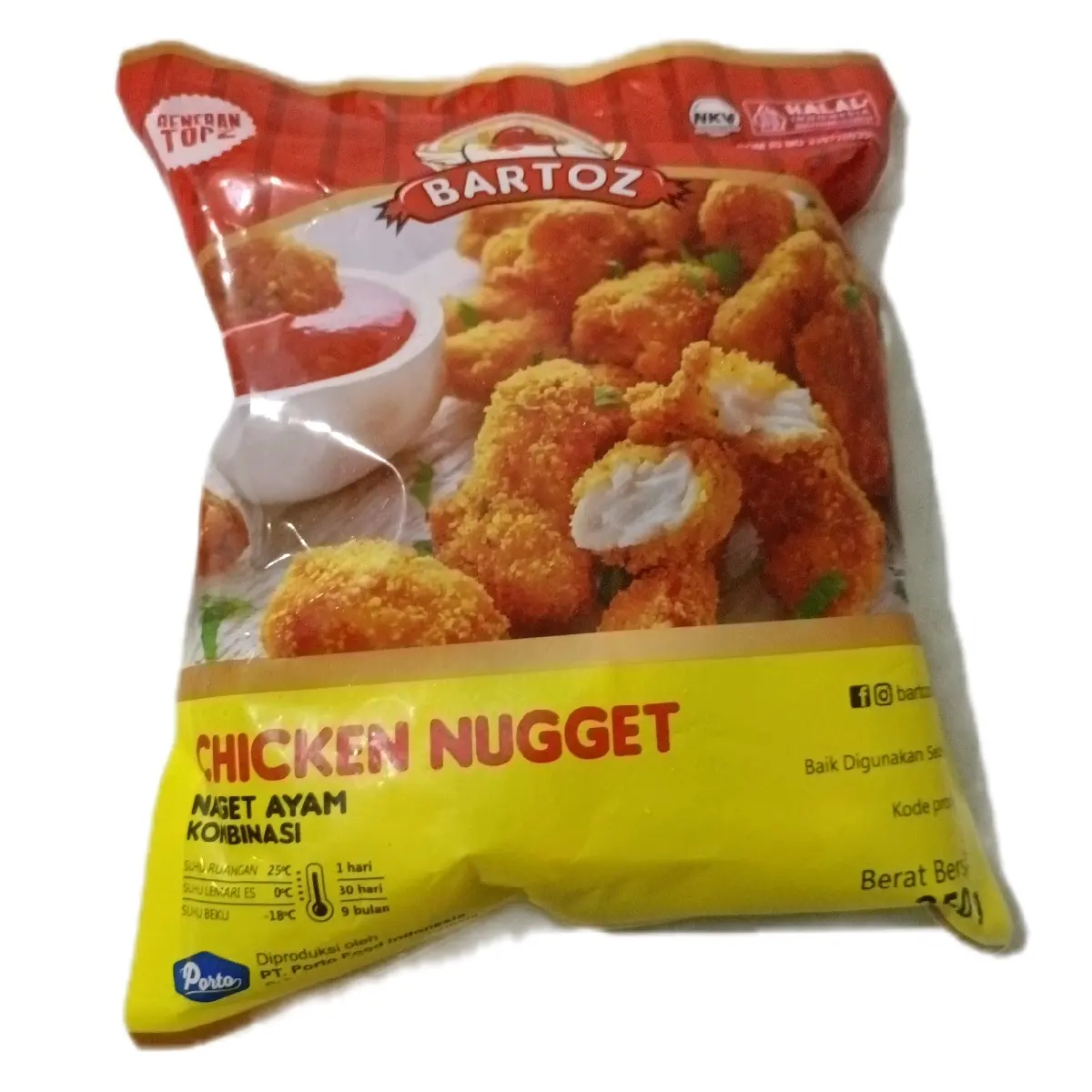 Bartoz nugget ayam 250gr  PENGIRIMAN JAWABARAT ONLY