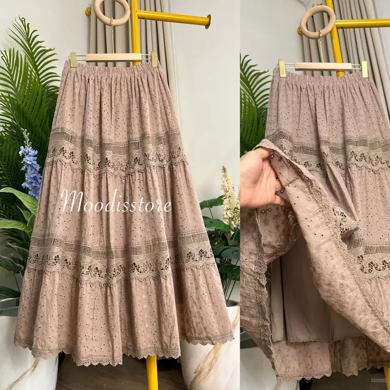 Moodis - Alicia Alesha Embroidery Skirt Rok Katun Bordir 1