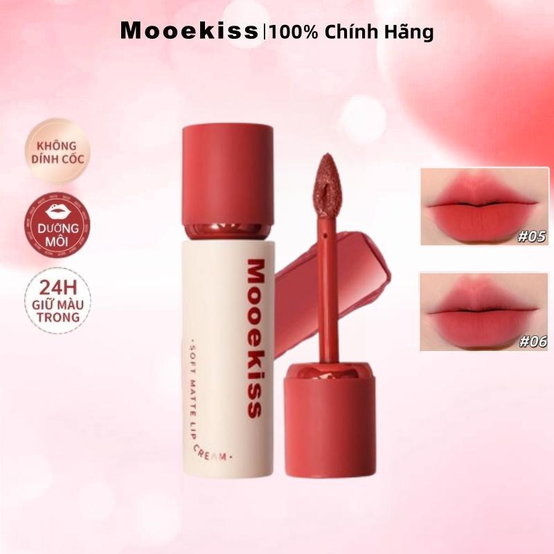 COD Mooekiss Matte Velvet Lip Cream Không dính cốc Không Phai Màu Son Trang điểm Môi 8 Màu Có Sẵn 3g,Quà Tặng Dịp Lễ