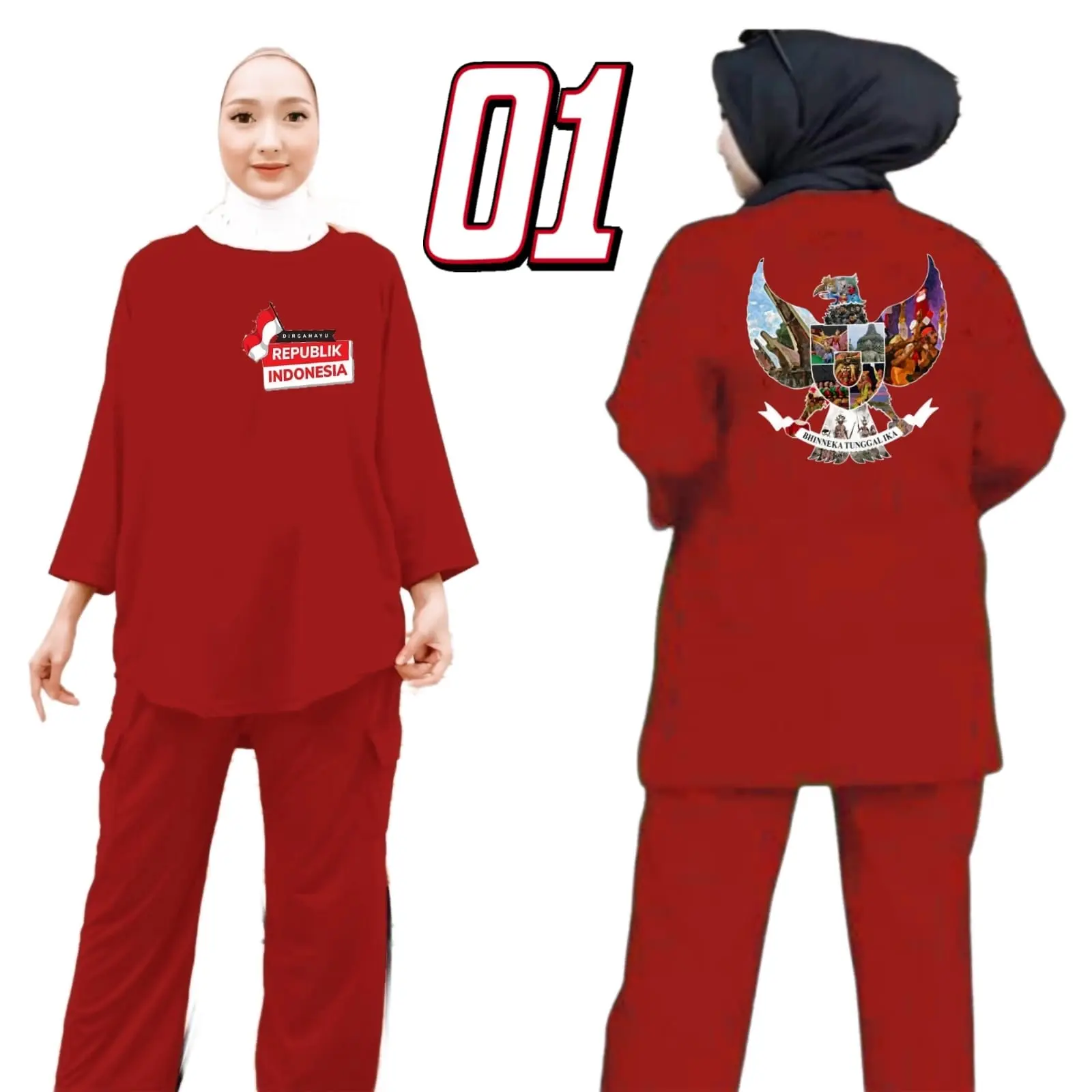 ONESET WANITA CARGO 17 AGUSTUS SETELAN WANITA CELANA KANTONG CARGO GAMBAR DP
