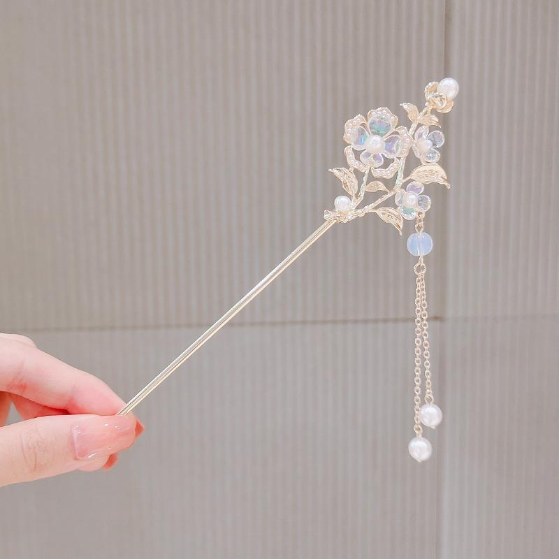 Product Introduction of Kẹp Tóc Tua Rua Hoa Phong Cách Cổ Xưa, Cảm Giác Tiên Tiến, Trang Phục Hán Cổ Đại, Mũ Đội Đầu, Sườn Xám Trung Quốc 18