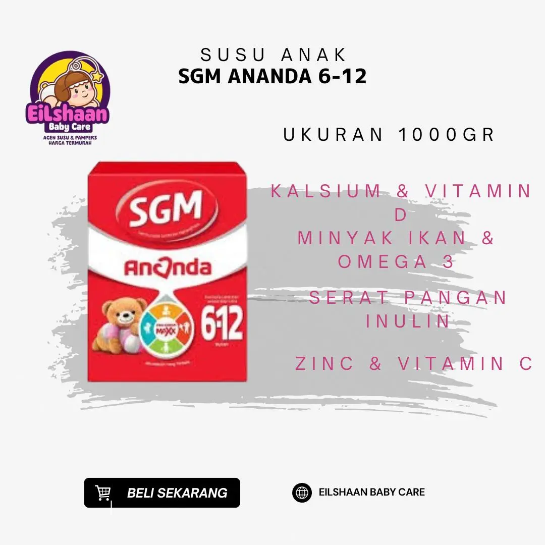 1000GR SGM ANANDA 2 6-12 Bln / Susu Formula Bayi