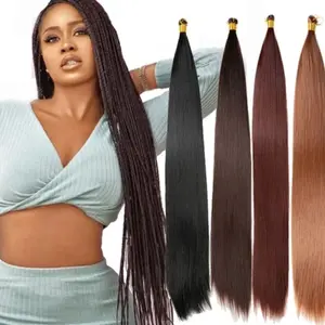 Realistic Rambut Sambung Lurus Panjang Rambut Sulam Rambut Anyam Hair Extension Straight Rambut Palsu Lurus Panjang Silky Straight