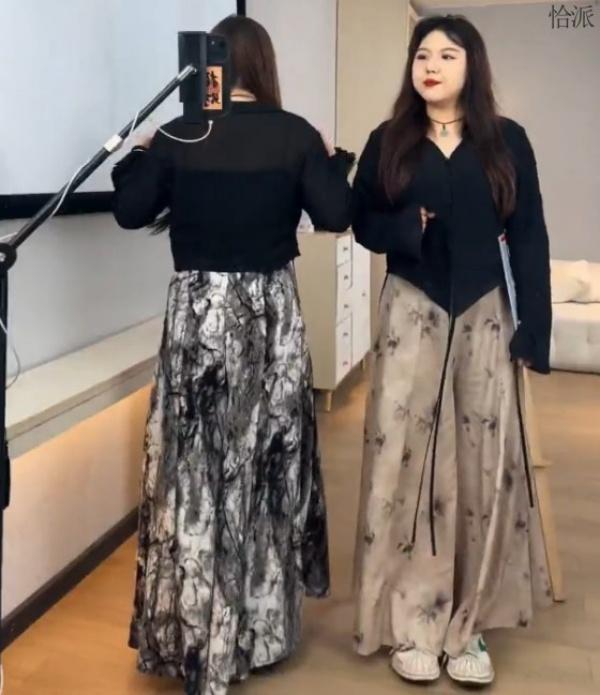 Product Introduction of plus Size Women's Clothing Fat Mm2023 New High-Grade Chinese Wear Anti-Wrinkle Top + Loose Slimming Printed Culottes 10