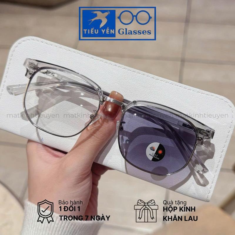 Mã 9539B - Giành Cho Học Sinh Sinh Viên - Mắt Kính Đổi Màu Khi Ra Nắng Ngăn Tia UV Từ 0-4.00 Độ, From Vừa Giành Cho Nam Nữ Dưới 35 Tuổi