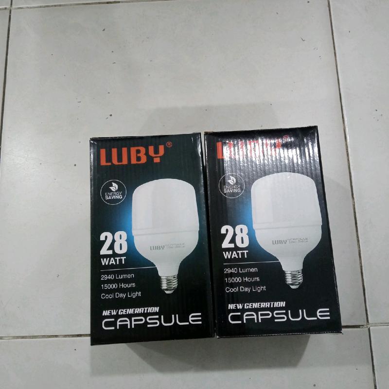 lampu led luby capsul 28watt  bergaransi 1tahun voltase 165-250volt 1
