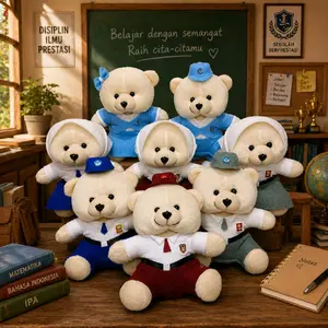 Boneka bear pelajar. hadiah kenaikan kelas wisuda dll