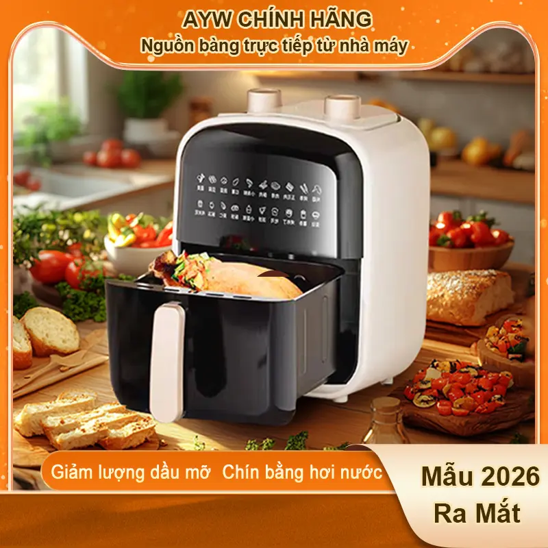 Nồi Chiên Không Dầu Đa Chức Năng 6L Công Suất Lớn Tiết Kiệm Điện Năng Chế Biến Thức ăn Nhanh