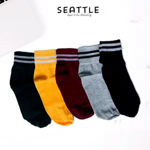 Seattle Promo Kaos Kaki Pendek Stripe  Olah Raga Sekolah Hang out - Premium Berkualitas All Size Pria dan Wanita Bahan Lembut Nyaman Digunakan